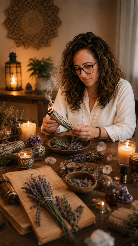 Limpieza espiritual y energética realizada por Loli, médium de Luna Azul
